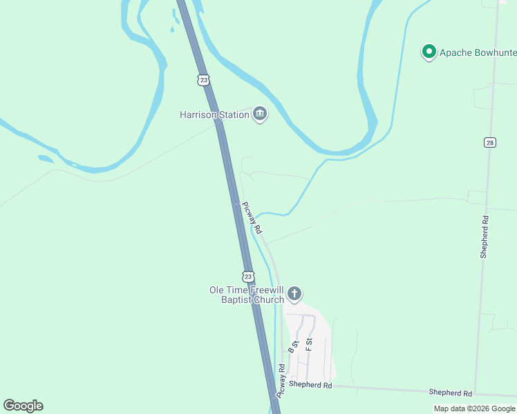 map of restaurants, bars, coffee shops, grocery stores, and more near 9524 Picway Road in Lockbourne