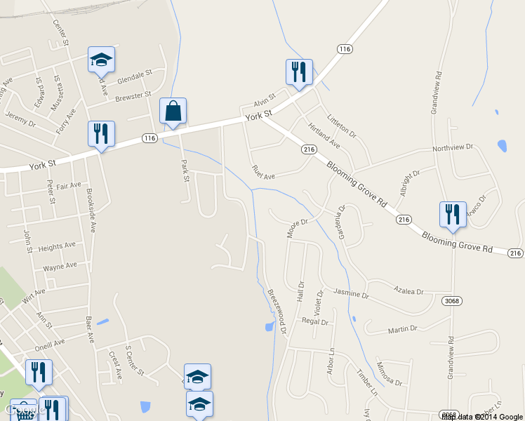 map of restaurants, bars, coffee shops, grocery stores, and more near 64 Brentwood Ct in Hanover