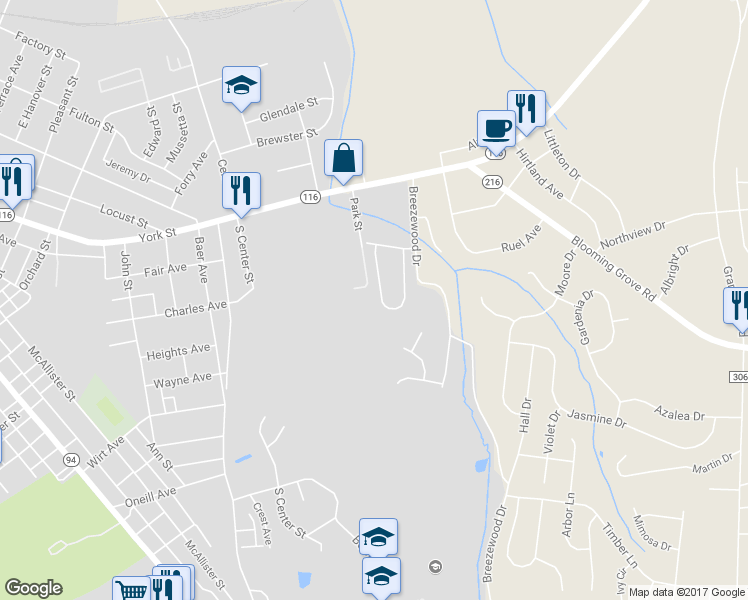 map of restaurants, bars, coffee shops, grocery stores, and more near 35-1/2 Meadowview Drive in Hanover