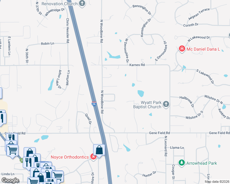 map of restaurants, bars, coffee shops, grocery stores, and more near 4027 Chesapeake Drive in Saint Joseph