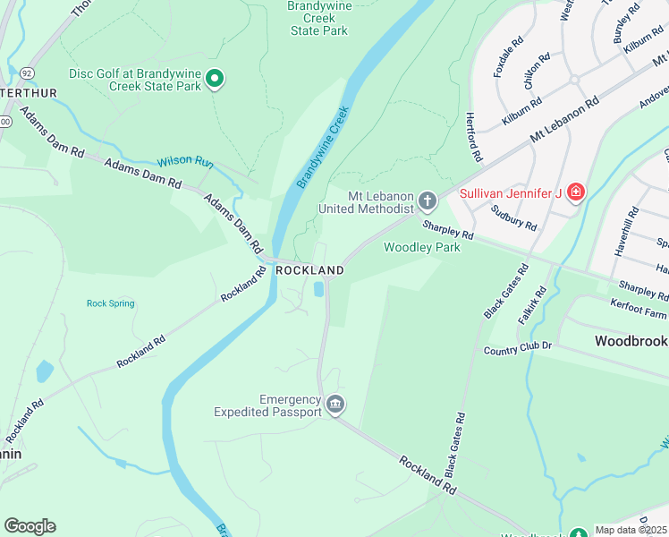 map of restaurants, bars, coffee shops, grocery stores, and more near 657 Millrace Lane in New Castle County