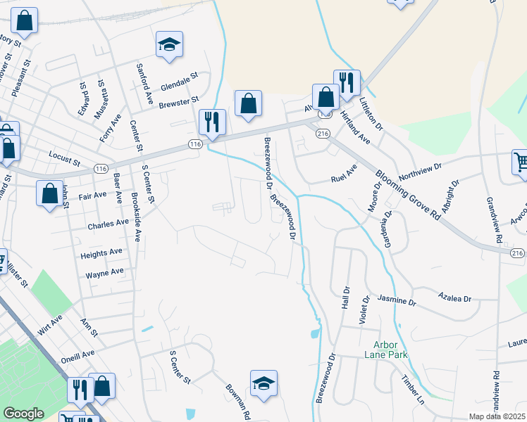 map of restaurants, bars, coffee shops, grocery stores, and more near 31 Meadowview Drive in Hanover