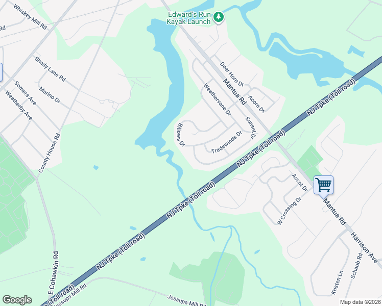 map of restaurants, bars, coffee shops, grocery stores, and more near 178 Sunset Drive in East Greenwich Township