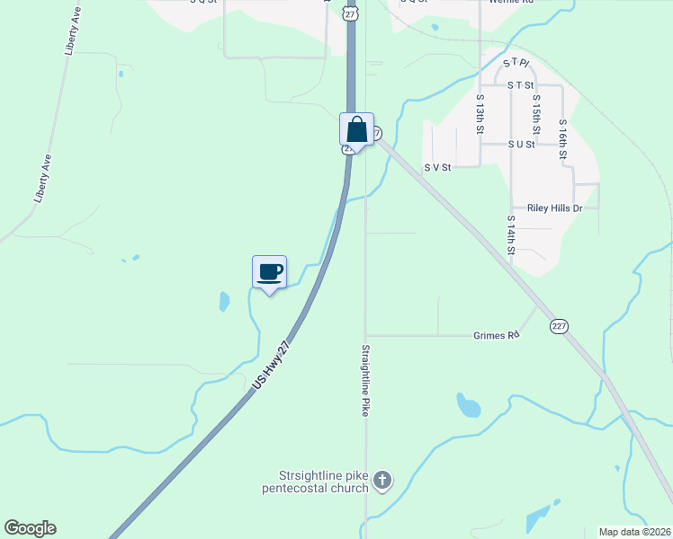 map of restaurants, bars, coffee shops, grocery stores, and more near 2434 Straightline Pike in Richmond