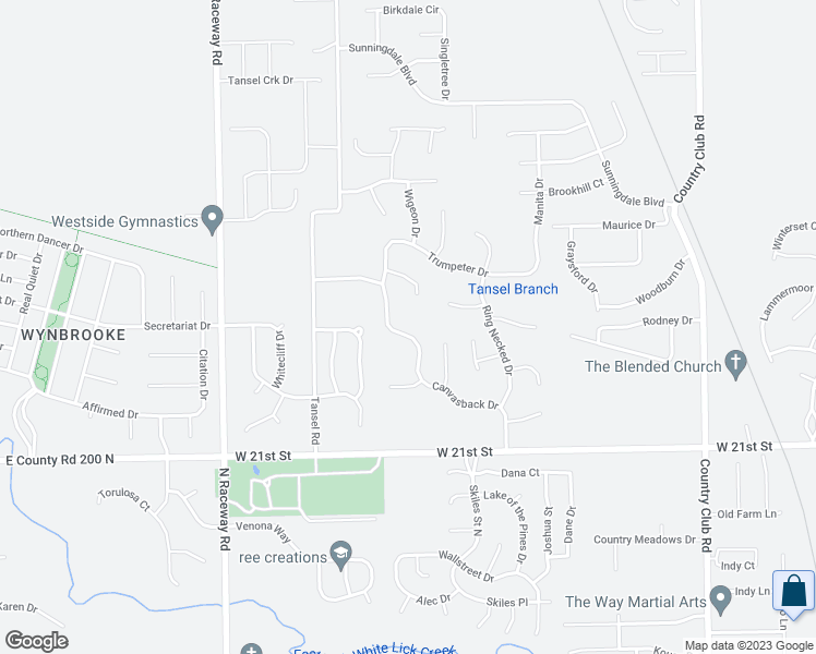 map of restaurants, bars, coffee shops, grocery stores, and more near 2319 Canvasback Drive in Indianapolis