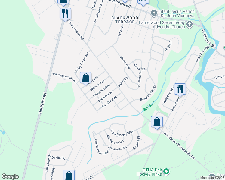 map of restaurants, bars, coffee shops, grocery stores, and more near 817 Chestnut Avenue in Deptford