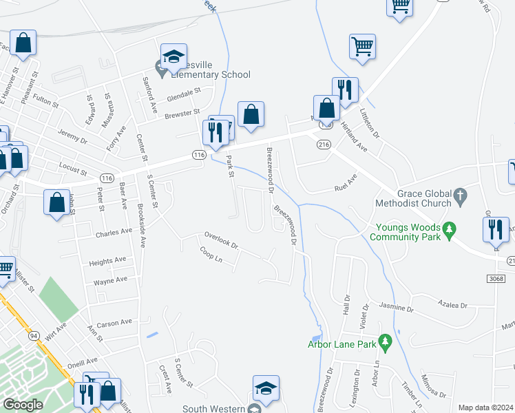 map of restaurants, bars, coffee shops, grocery stores, and more near 8 Meadowview Drive in Hanover