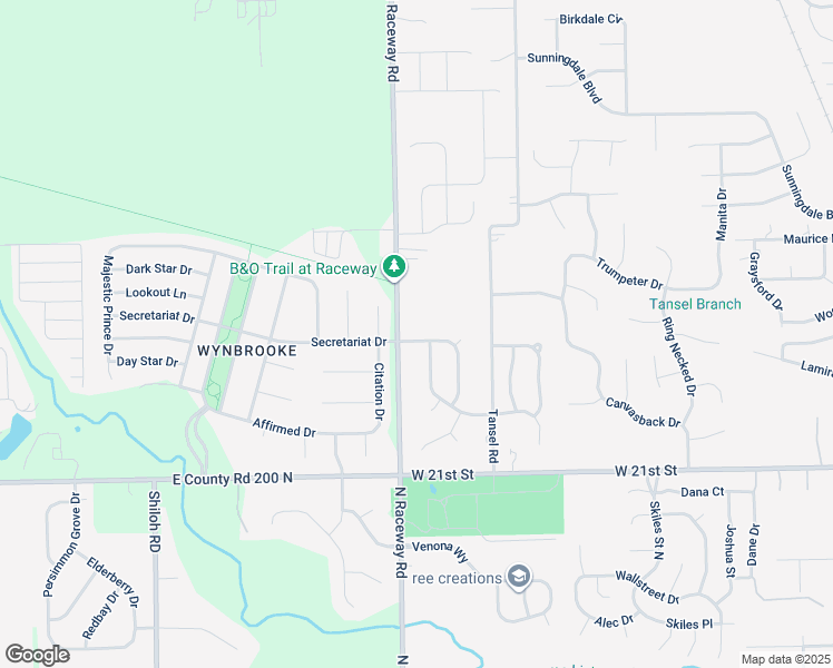 map of restaurants, bars, coffee shops, grocery stores, and more near 2335 North Raceway Road in Indianapolis