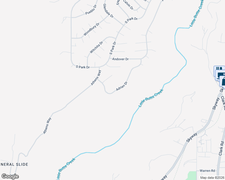 map of restaurants, bars, coffee shops, grocery stores, and more near 13421 Adrian Drive in Magalia