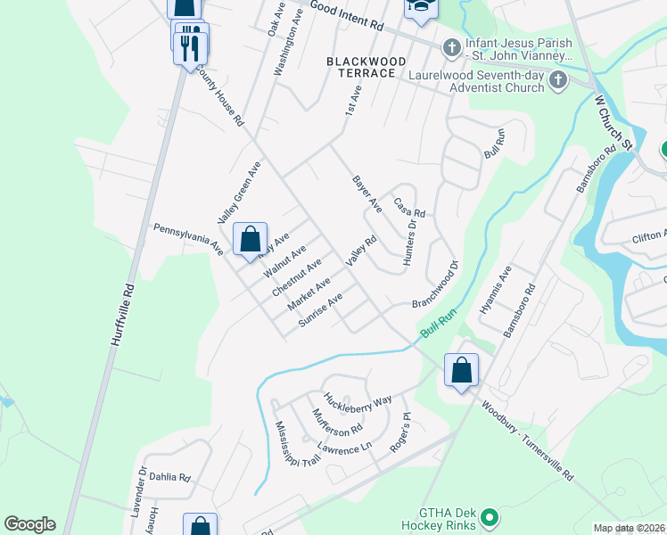 map of restaurants, bars, coffee shops, grocery stores, and more near 817 Chestnut Avenue in Deptford