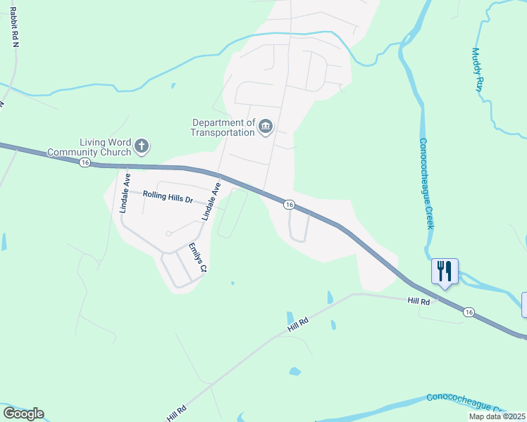 map of restaurants, bars, coffee shops, grocery stores, and more near 3528 Buchanan Trail West in Greencastle