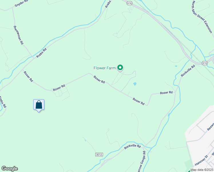 map of restaurants, bars, coffee shops, grocery stores, and more near 3668 Roser Road in Glen Rock