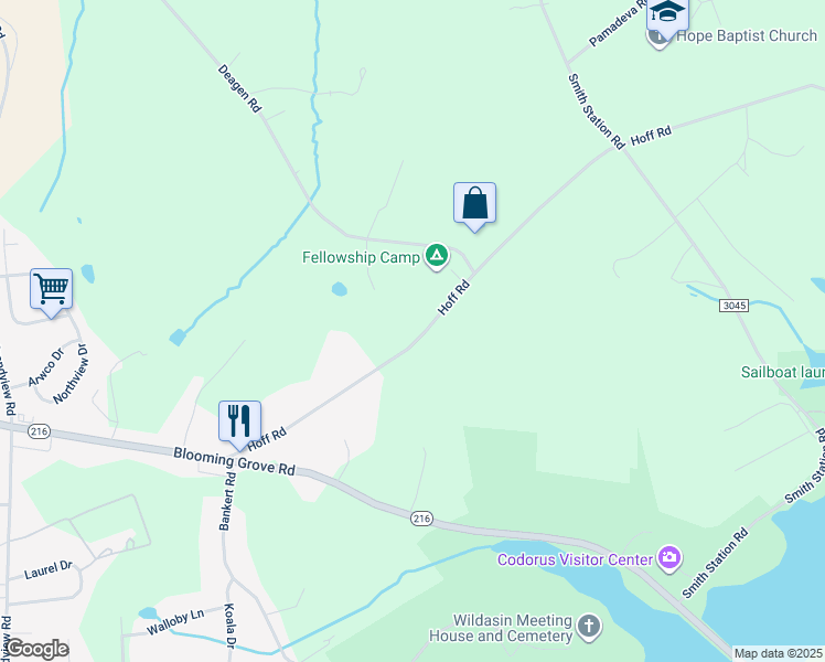 map of restaurants, bars, coffee shops, grocery stores, and more near 1222 Hoff Rd in Hanover