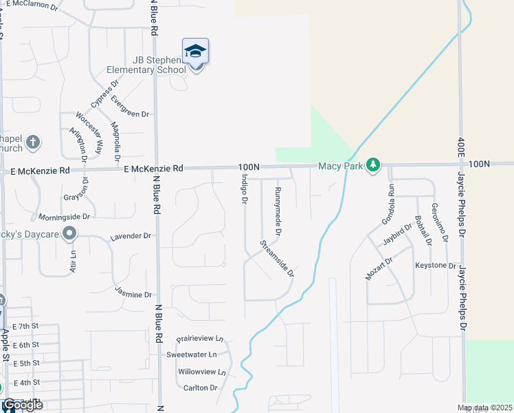 map of restaurants, bars, coffee shops, grocery stores, and more near 924 Streamside Drive in Greenfield