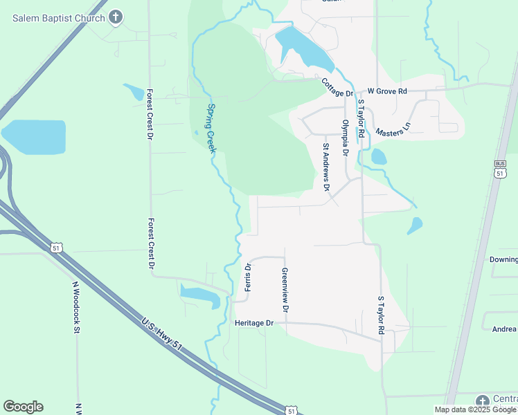 map of restaurants, bars, coffee shops, grocery stores, and more near 1893 Burning Tree Drive in Decatur