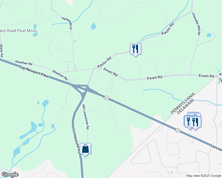 map of restaurants, bars, coffee shops, grocery stores, and more near 9137 Gap Newport Pike in Avondale