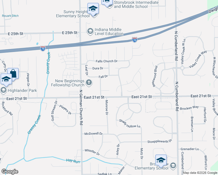 map of restaurants, bars, coffee shops, grocery stores, and more near 11142 Autumn Creek Court in Indianapolis