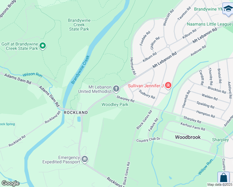 map of restaurants, bars, coffee shops, grocery stores, and more near 850 Mount Lebanon Road in Wilmington