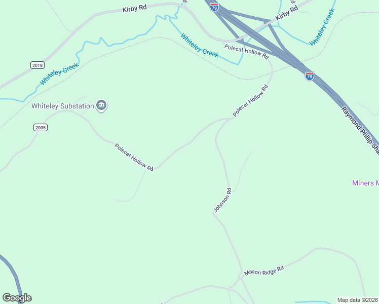 map of restaurants, bars, coffee shops, grocery stores, and more near 232 Polecat Hollow Road in Waynesburg