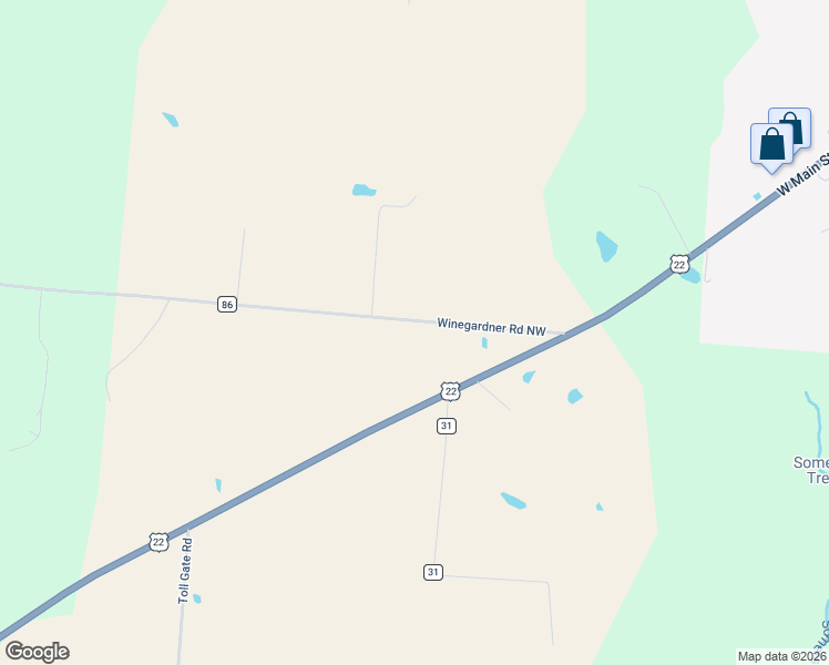 map of restaurants, bars, coffee shops, grocery stores, and more near 300-1390 Winegardner Road Northwest in Somerset