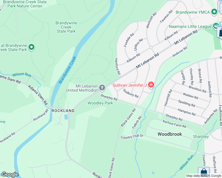 map of restaurants, bars, coffee shops, grocery stores, and more near 800 Mount Lebanon Road in Wilmington