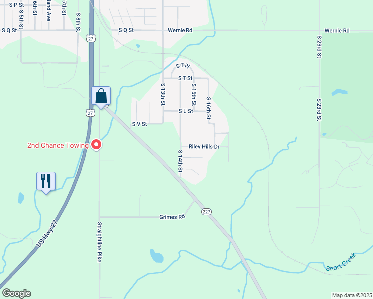 map of restaurants, bars, coffee shops, grocery stores, and more near 1424 Riley Hills Drive in Richmond