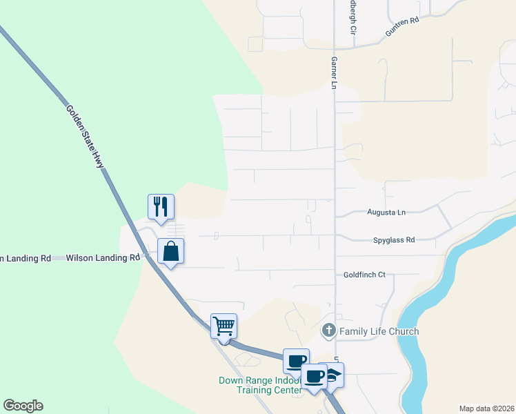 map of restaurants, bars, coffee shops, grocery stores, and more near 4301 Stable Lane in Chico