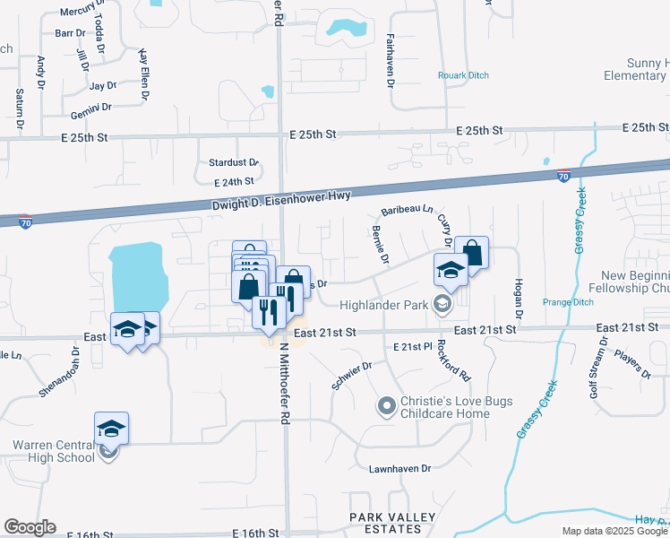 map of restaurants, bars, coffee shops, grocery stores, and more near 10133 Gable Court in Indianapolis