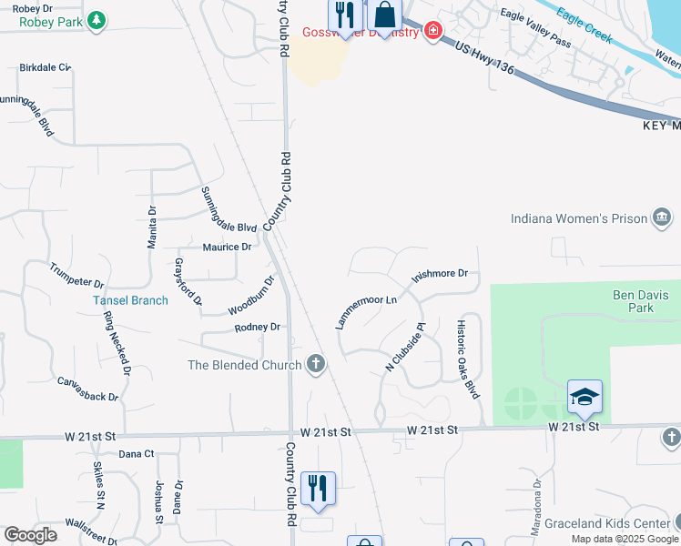 map of restaurants, bars, coffee shops, grocery stores, and more near 8162 Winterset Circle in Indianapolis