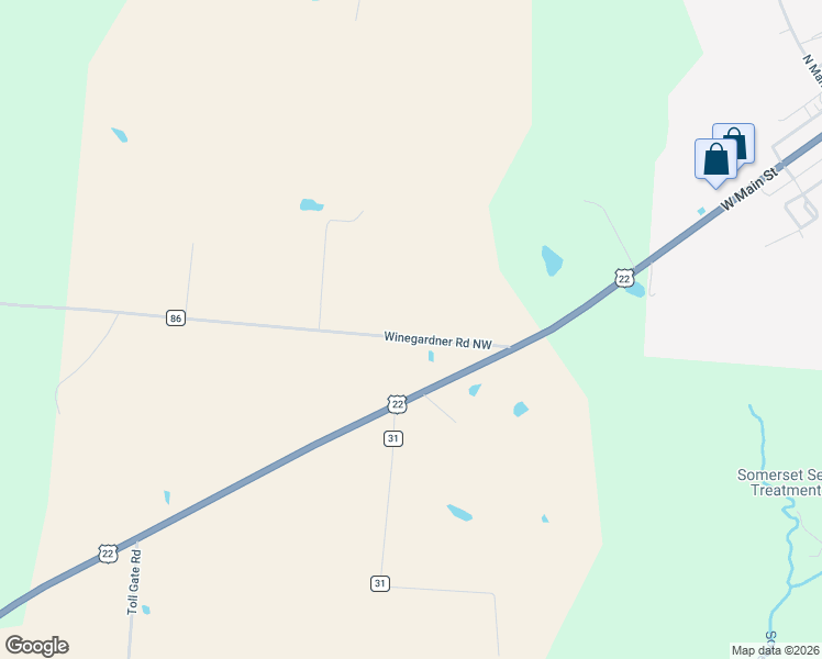 map of restaurants, bars, coffee shops, grocery stores, and more near 3814 Winegardner Road Northwest in Somerset