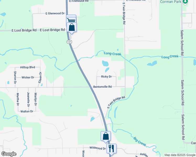 map of restaurants, bars, coffee shops, grocery stores, and more near 5301 Ricky Drive in Decatur