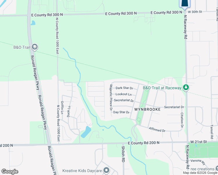 map of restaurants, bars, coffee shops, grocery stores, and more near 2422 Majestic Prince Drive in Indianapolis