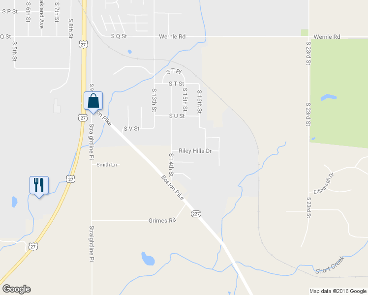 map of restaurants, bars, coffee shops, grocery stores, and more near 1424 Riley Hills Drive in Richmond