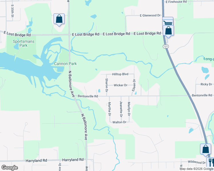 map of restaurants, bars, coffee shops, grocery stores, and more near 4501 Wicker Drive in Decatur