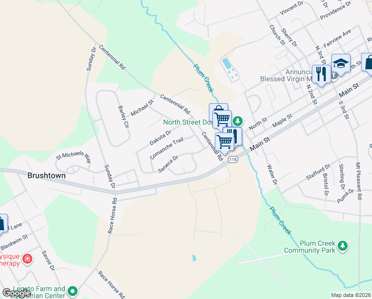 map of restaurants, bars, coffee shops, grocery stores, and more near 49 Seneca Drive in Hanover