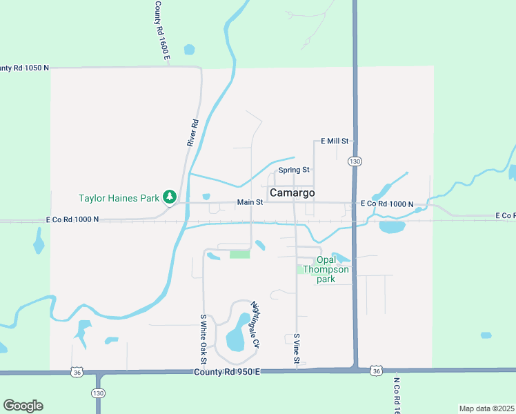 map of restaurants, bars, coffee shops, grocery stores, and more near 109 Main Street in Camargo