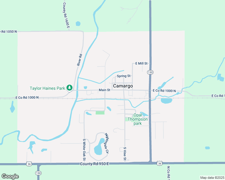 map of restaurants, bars, coffee shops, grocery stores, and more near 109 Main Street in Camargo