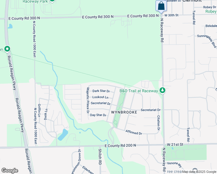 map of restaurants, bars, coffee shops, grocery stores, and more near 10575 Northern Dancer Drive in Indianapolis