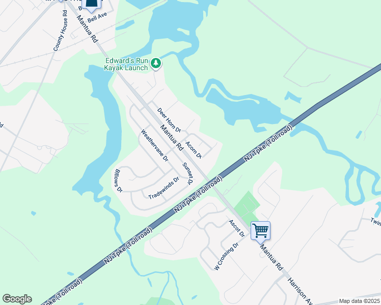 map of restaurants, bars, coffee shops, grocery stores, and more near 127 Acorn Drive in Mount Royal