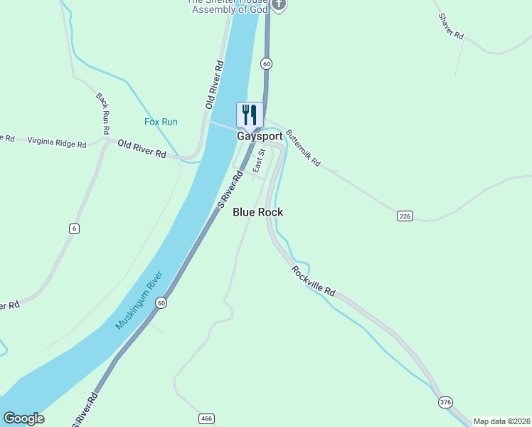 map of restaurants, bars, coffee shops, grocery stores, and more near in Blue Rock