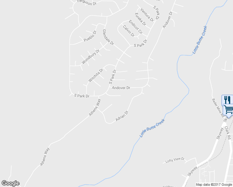 map of restaurants, bars, coffee shops, grocery stores, and more near 6365 Zuckerman Court in Magalia