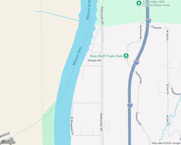 map of restaurants, bars, coffee shops, grocery stores, and more near River Rd in St Joseph