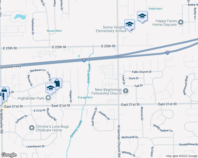 map of restaurants, bars, coffee shops, grocery stores, and more near 2314 Harvest Moon Drive in Indianapolis