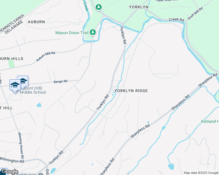 map of restaurants, bars, coffee shops, grocery stores, and more near 1047 Yorklyn Road in Hockessin