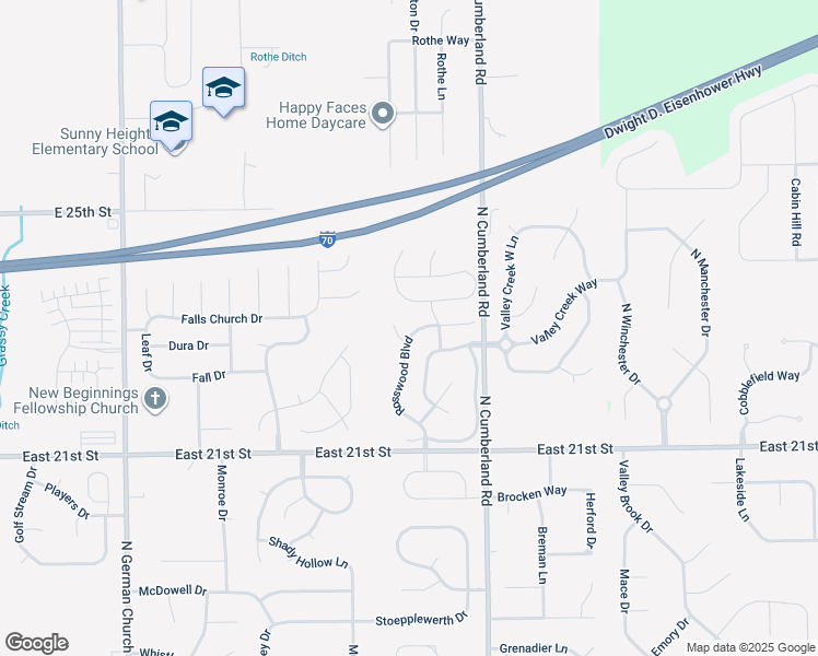 map of restaurants, bars, coffee shops, grocery stores, and more near 2264 Rosswood Boulevard in Indianapolis