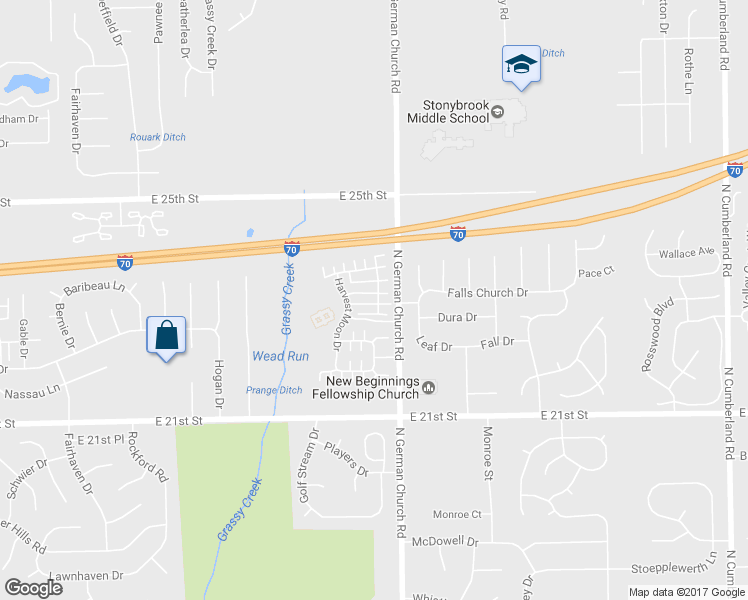 map of restaurants, bars, coffee shops, grocery stores, and more near 10920 Pinellas Park Drive in Indianapolis