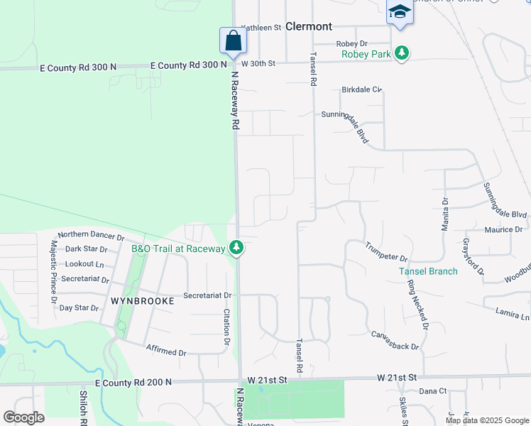map of restaurants, bars, coffee shops, grocery stores, and more near 2518 Drewmatt Lane in Indianapolis