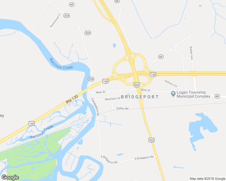 map of restaurants, bars, coffee shops, grocery stores, and more near 44 Main Street in Logan Township