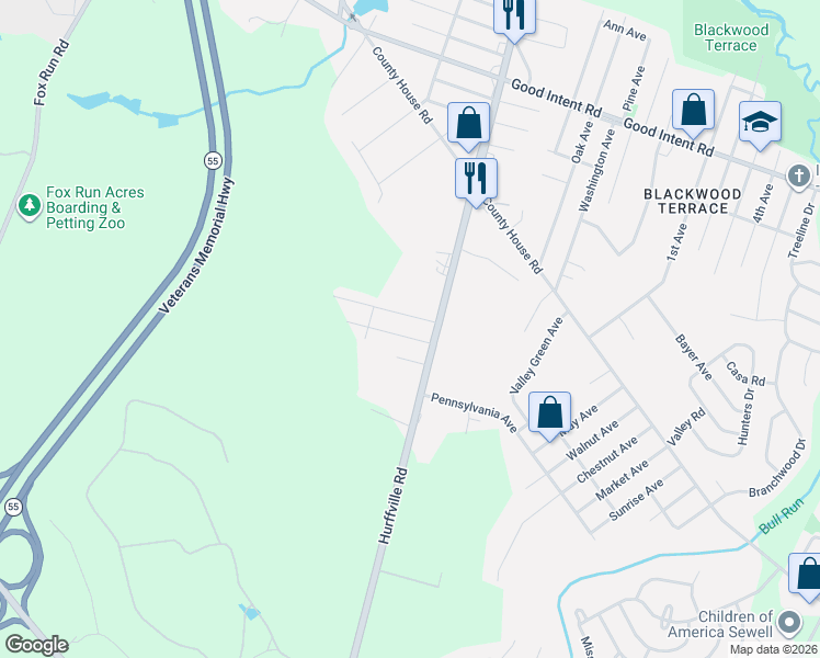 map of restaurants, bars, coffee shops, grocery stores, and more near 14 Fairview Avenue in Deptford