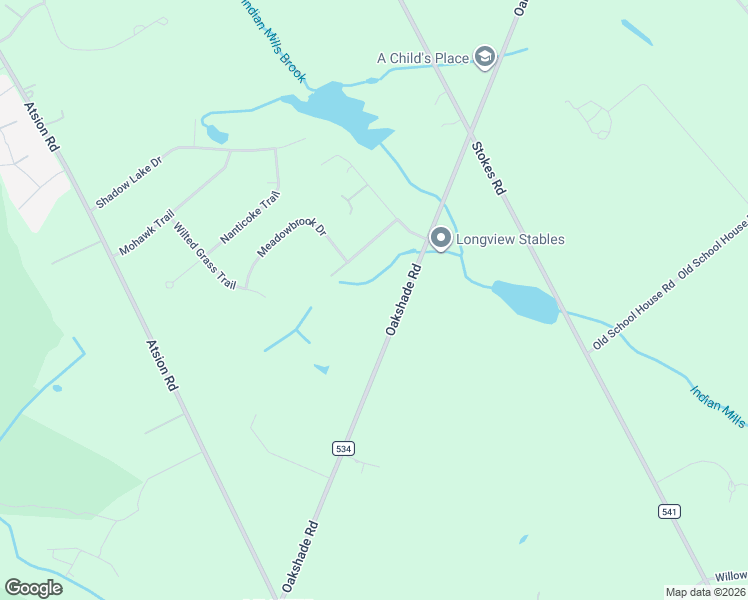 map of restaurants, bars, coffee shops, grocery stores, and more near 535 Oakshade Road in Shamong